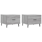 Tavolini Salotto 2pz Grigio Sonoma 50x50x40cm Legno truciolato