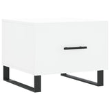 Tavolino da Salotto Bianco 50x50x40 cm in Legno truciolato