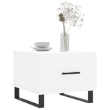 Tavolino da Salotto Bianco 50x50x40 cm in Legno truciolato