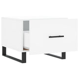 Tavolino da Salotto Bianco 50x50x40 cm in Legno truciolato