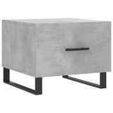 Tavolino Salotto Grigio Cemento 50x50x40 cm Legno truciolato