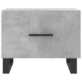 Tavolino Salotto Grigio Cemento 50x50x40 cm Legno truciolato