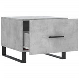 Tavolino Salotto Grigio Cemento 50x50x40 cm Legno truciolato