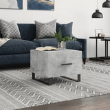 Tavolino Salotto Grigio Cemento 50x50x40 cm Legno truciolato