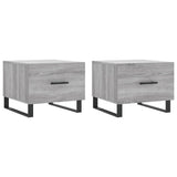 Tavolini Salotto 2pz Grigio Sonoma 50x50x40cm Legno truciolato