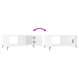 Tavolino da Salotto Bianco 90x50x40 cm in Legno truciolato