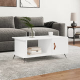 Tavolino da Salotto Bianco 90x50x40 cm in Legno truciolato