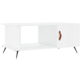 Tavolino da Salotto Bianco Lucido 90x50x40 cm Legno truciolato