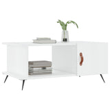 Tavolino da Salotto Bianco Lucido 90x50x40 cm Legno truciolato