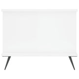Tavolino da Salotto Bianco Lucido 90x50x40 cm Legno truciolato