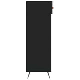 Scarpiera Nera 60x35x105 cm in Legno truciolato