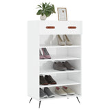 Scarpiera Bianco Lucido 60x35x105 cm in Legno truciolato