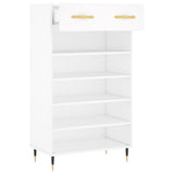 Scarpiera Bianca 60x35x105 cm in Legno truciolato