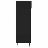 Scarpiera Nera 60x35x105 cm in Legno truciolato