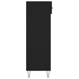 Scarpiera Nera 60x35x105 cm in Legno truciolato