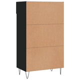 Scarpiera Nera 60x35x105 cm in Legno truciolato
