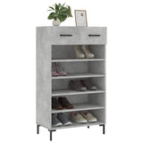 Scarpiera Grigio Cemento 60x35x105 cm in Legno truciolato