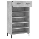 Scarpiera Grigio Cemento 60x35x105 cm in Legno truciolato