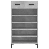 Scarpiera Grigio Cemento 60x35x105 cm in Legno truciolato