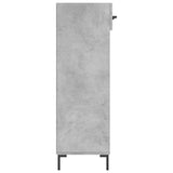 Scarpiera Grigio Cemento 60x35x105 cm in Legno truciolato