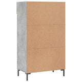 Scarpiera Grigio Cemento 60x35x105 cm in Legno truciolato