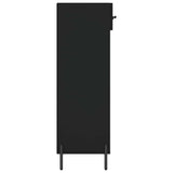 Scarpiera Nera 60x35x105 cm in Legno truciolato