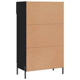 Scarpiera Nera 60x35x105 cm in Legno truciolato