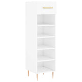 Scarpiera Bianco Lucido 30x35x105 cm in Legno truciolato