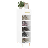 Scarpiera Bianco Lucido 30x35x105 cm in Legno truciolato