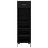 Scarpiera Nera 30x35x105 cm in Legno truciolato