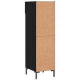 Scarpiera Nera 30x35x105 cm in Legno truciolato