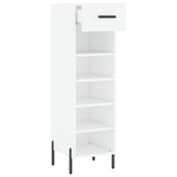 Scarpiera Bianca 30x35x105 cm in Legno truciolato