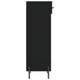Scarpiera Nera 30x35x105 cm in Legno truciolato