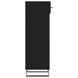 Scarpiera Nera 30x35x105 cm in Legno truciolato