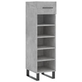 Scarpiera Grigio Cemento 30x35x105 cm in Legno truciolato