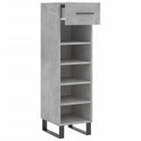 Scarpiera Grigio Cemento 30x35x105 cm in Legno truciolato