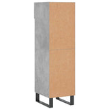 Scarpiera Grigio Cemento 30x35x105 cm in Legno truciolato