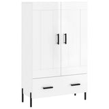 Credenza Bianco Lucido 69,5x31x115 cm in Legno truciolato