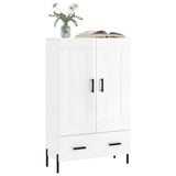 Credenza Bianco Lucido 69,5x31x115 cm in Legno truciolato