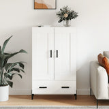 Credenza Bianco Lucido 69,5x31x115 cm in Legno truciolato