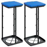 Porta Sacchi Spazzatura 2 pz Nero e Blu 60 L in PP