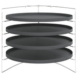 Teglie per Pizza 4 pz con Porta Teglie  28 cm in Acciaio