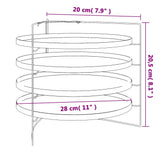 Teglie per Pizza 4 pz con Porta Teglie  28 cm in Acciaio