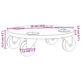 Pedane 2 pz Rotonde in Legno truciolato