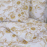 Set Copripiumino Bianco e Marrone 140x200 cm in Cotone