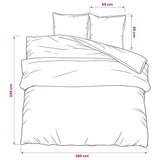 Set Copripiumino Grigio Scuro 260x240 cm in Cotone