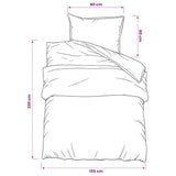 Set Copripiumino Grigio 155x220 cm in Cotone