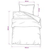 Set Copripiumino Grigio 155x220 cm in Cotone