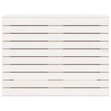 Cesto per Bucato Bianco 88,5x44x66 cm Legno Massello Pino