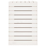 Cesto per Bucato Bianco 88,5x44x66 cm Legno Massello Pino
